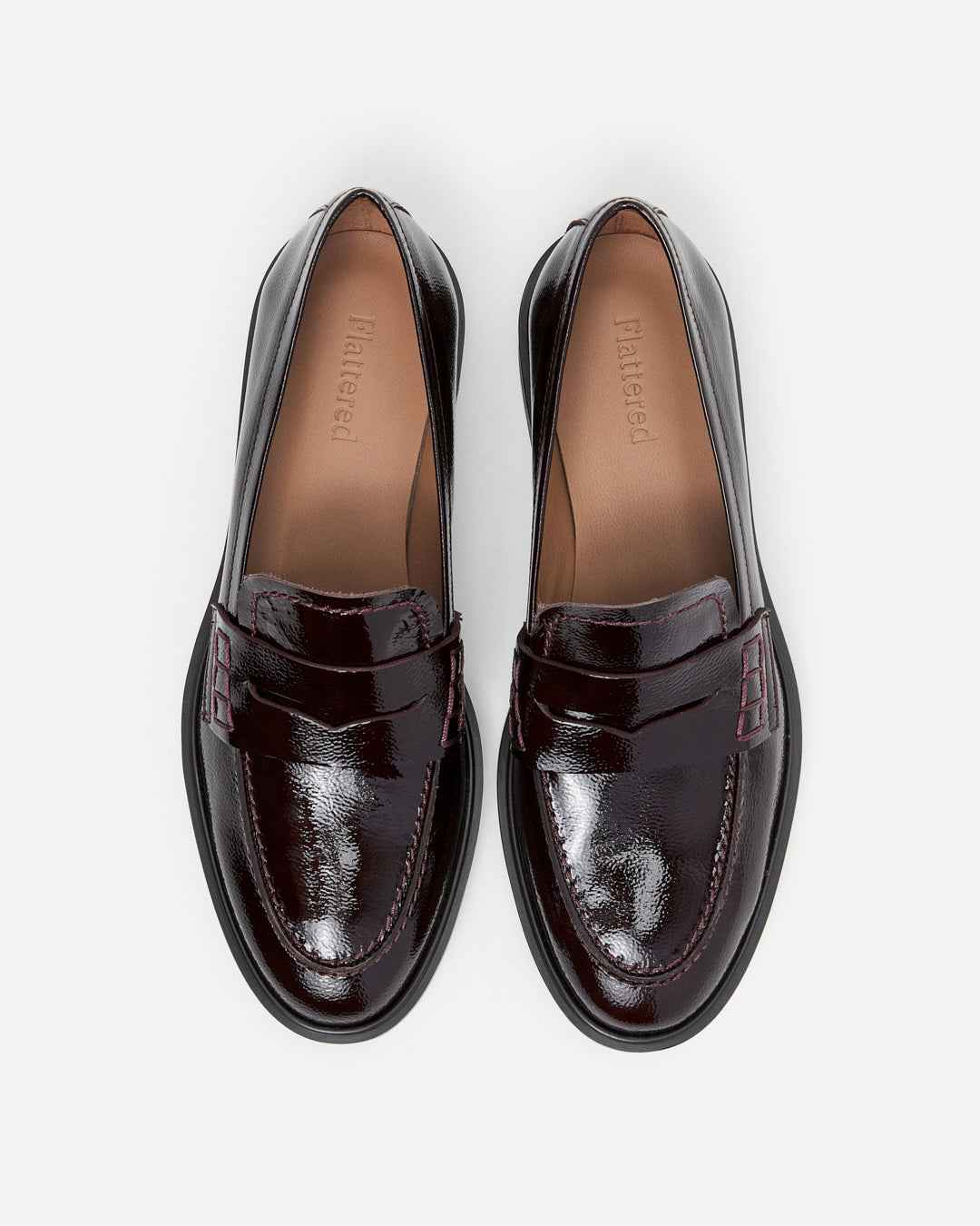 Sara Leather Patent Burgundy