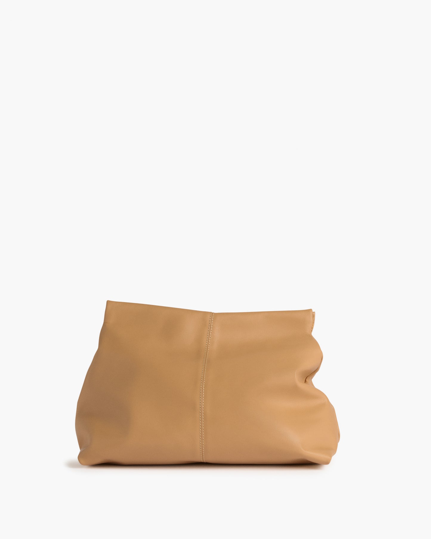 Clay Clutch Leather Biscotti