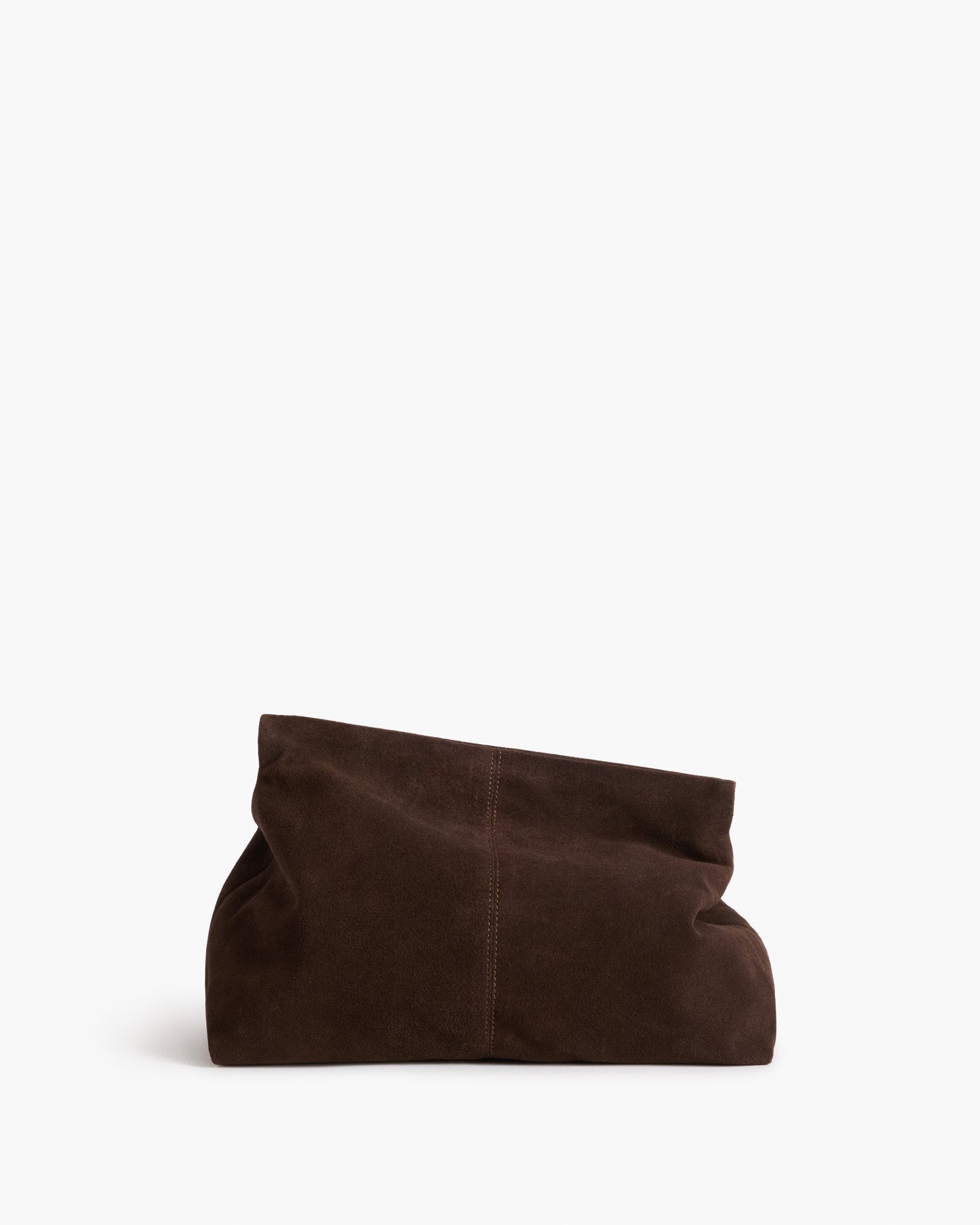 Clay Clutch Suede Chocolate