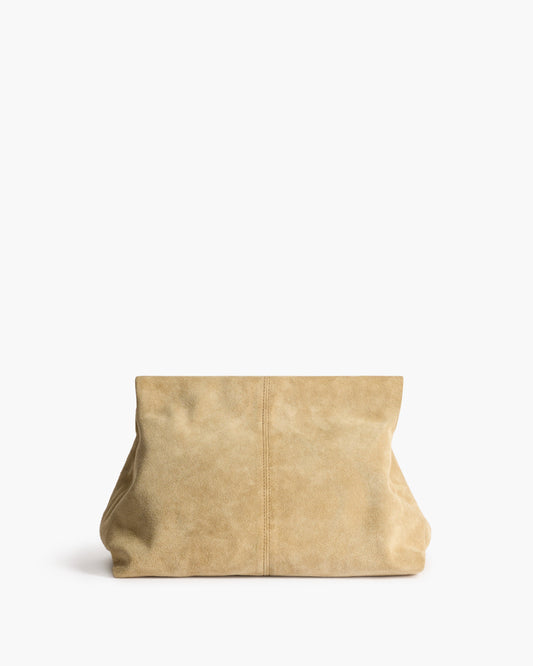 Clay Clutch Suede Sand