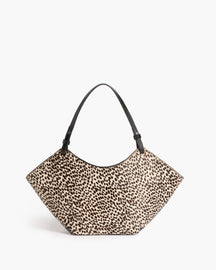 Dilba Mini Tote Bag Leather Hair Chocolate Dot