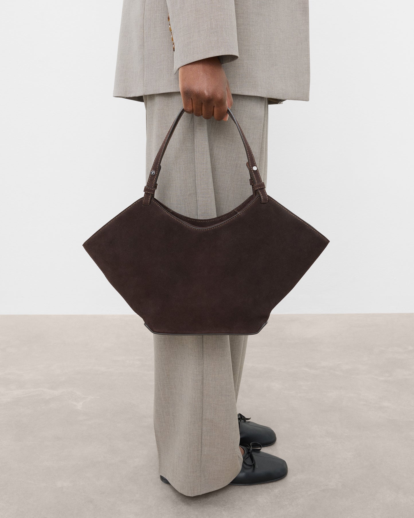 Dilba Mini Tote Bag Suede Chocolate