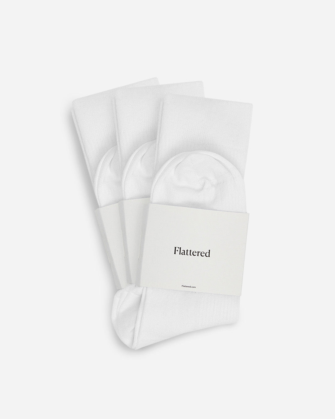 Flattered 3 Sock Mercerized White Cotton Top