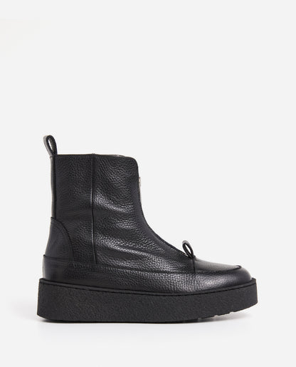 Amelia Grained Leather Black