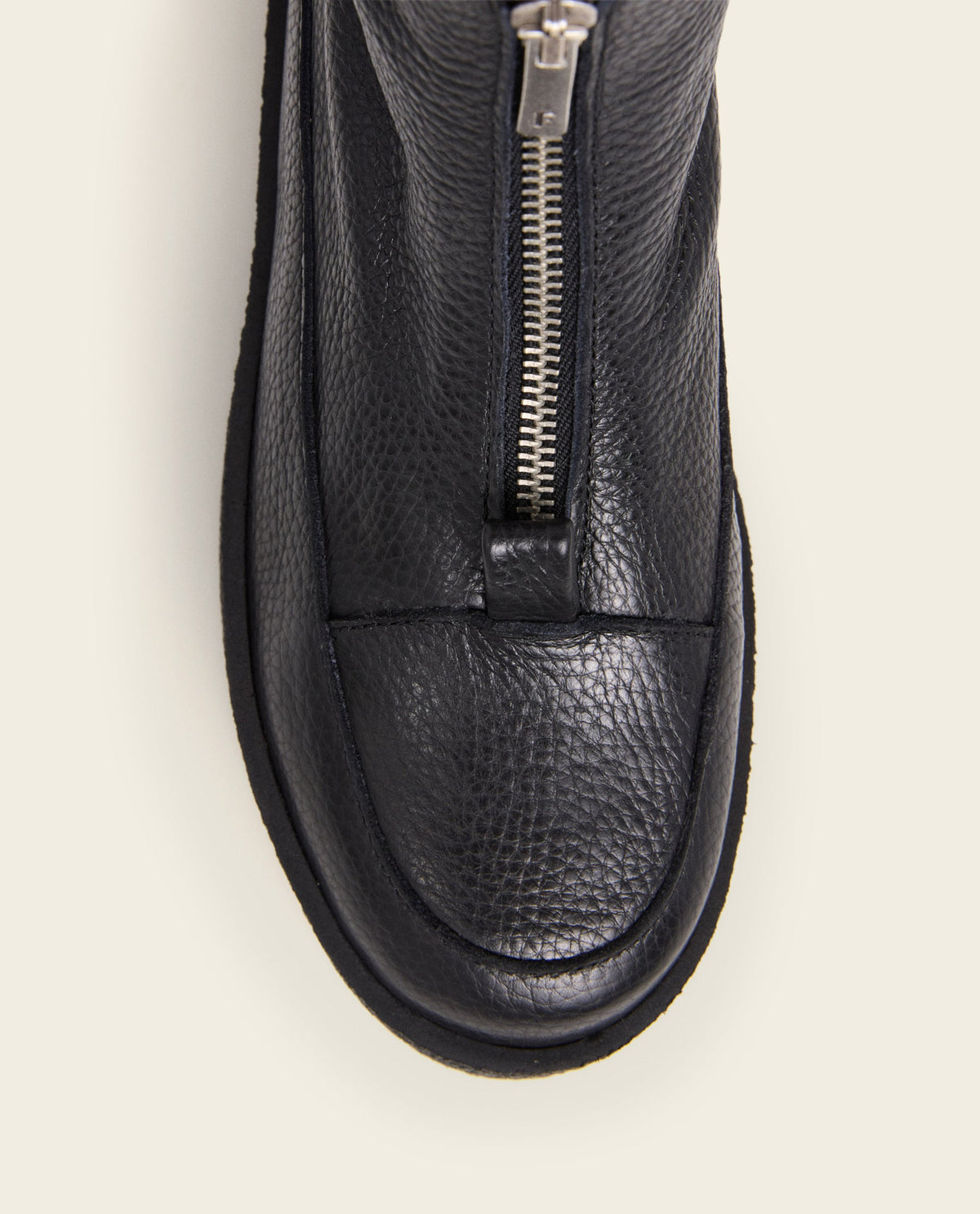 Amelia Grained Leather Black