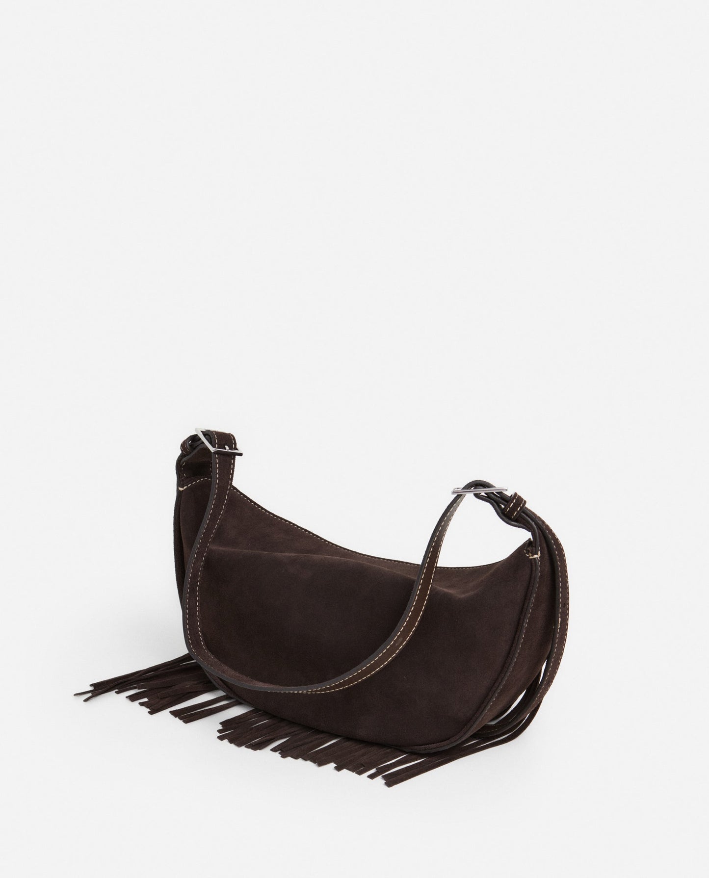 Ivy Cross Shoulder Bag Suede Chocolate