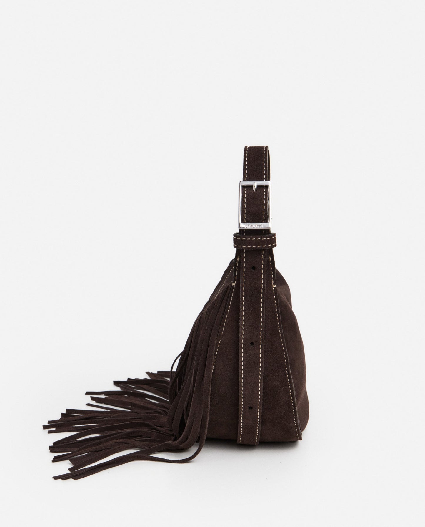 Ivy Cross Shoulder Bag Suede Chocolate