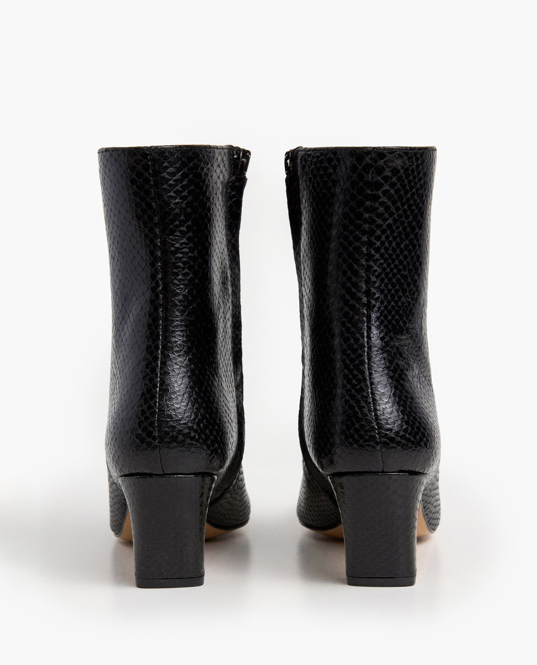 Xena Leather Black Snake Embossed