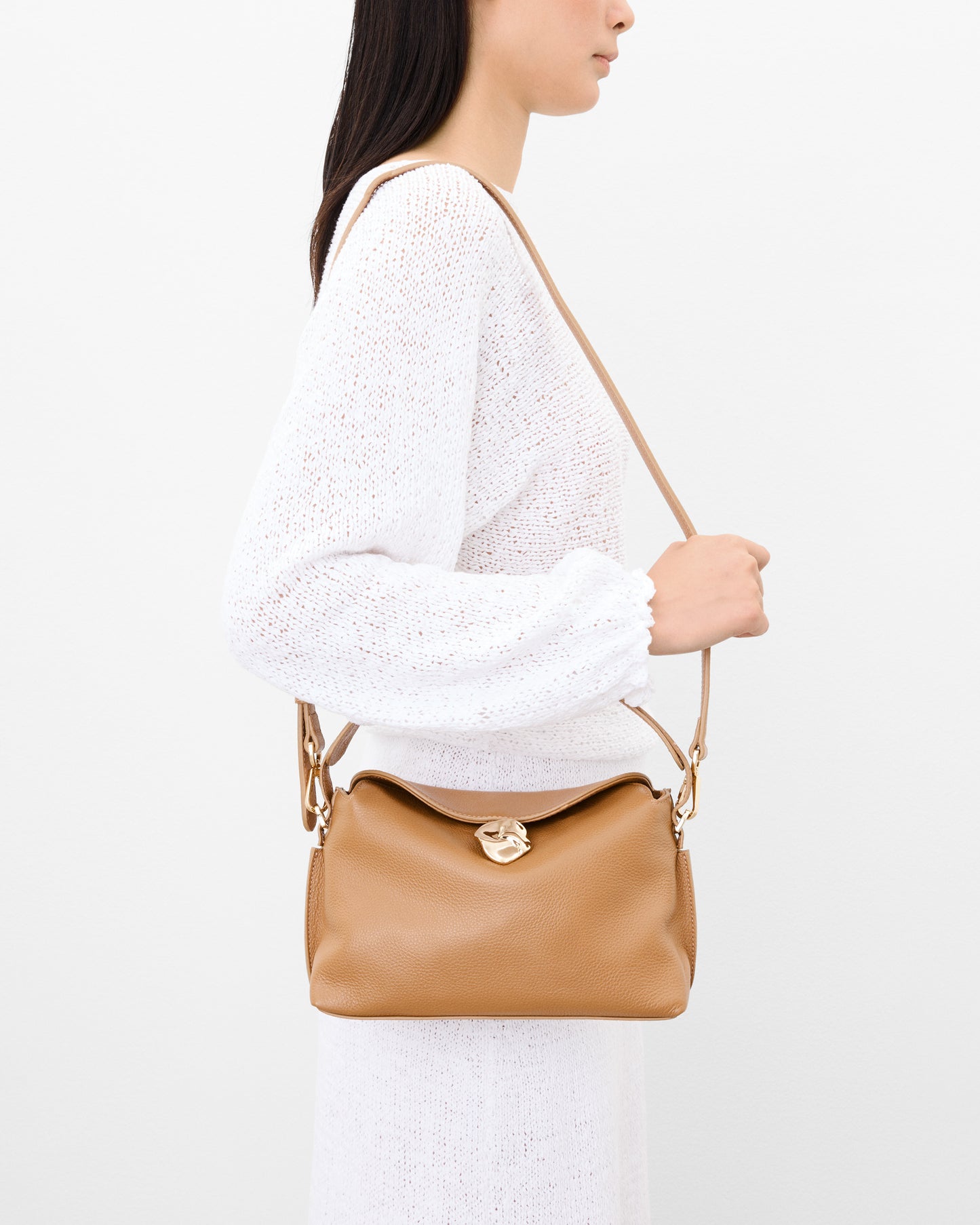 Hanna Mini Bag Grained Leather Cognac