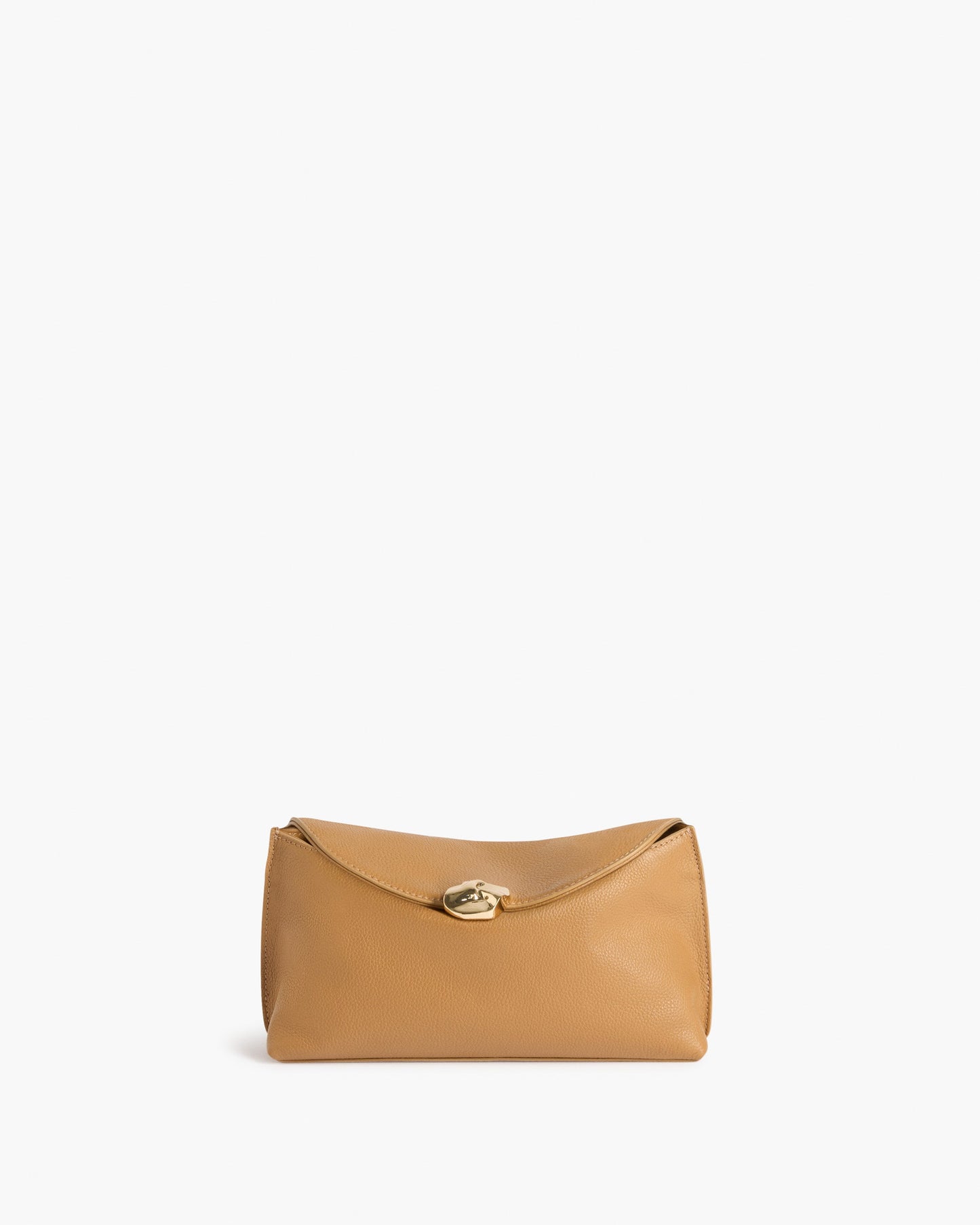 Hanna Clutch Grained Leather Cognac
