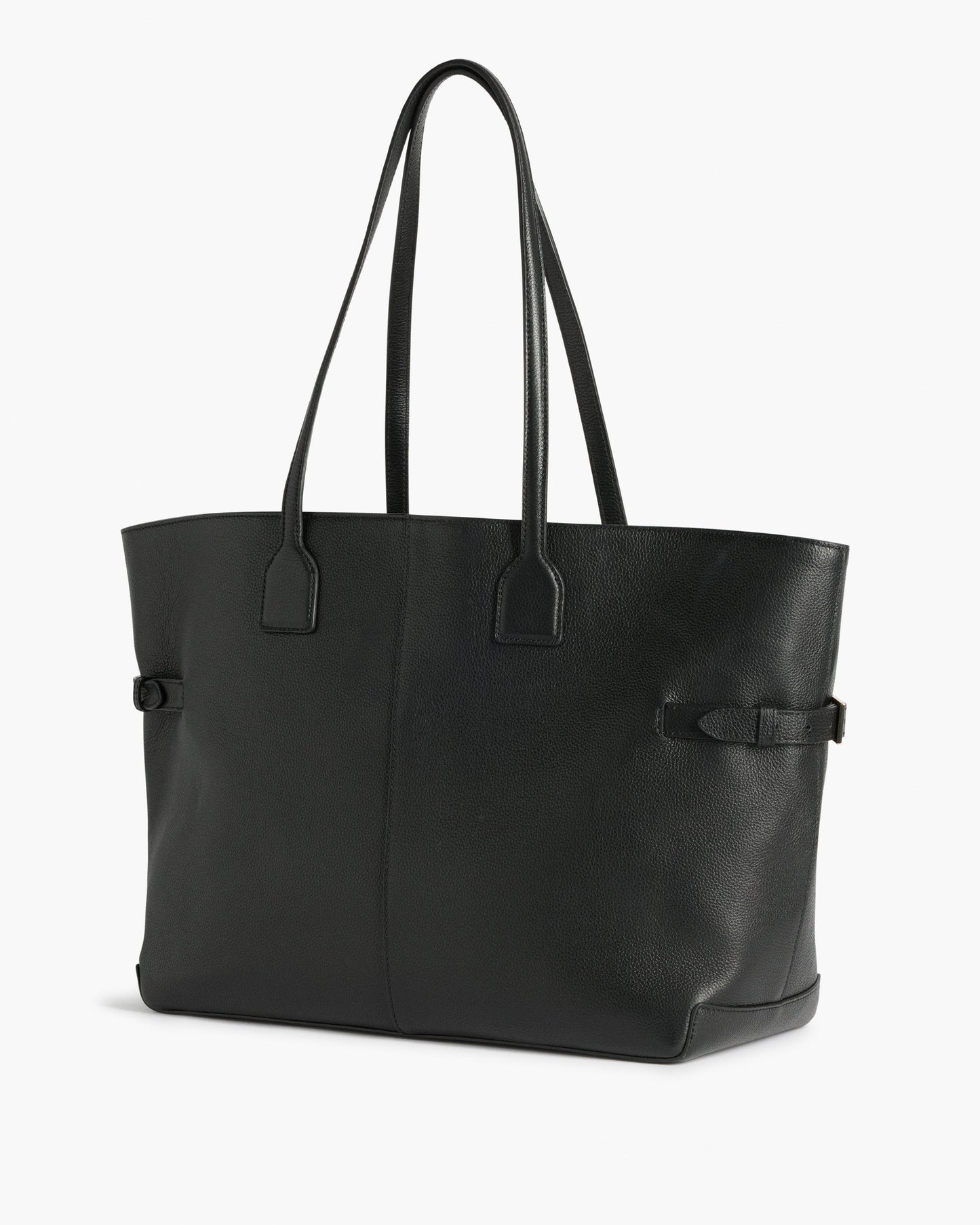 Lesley Tote Bag Grained Leather Black