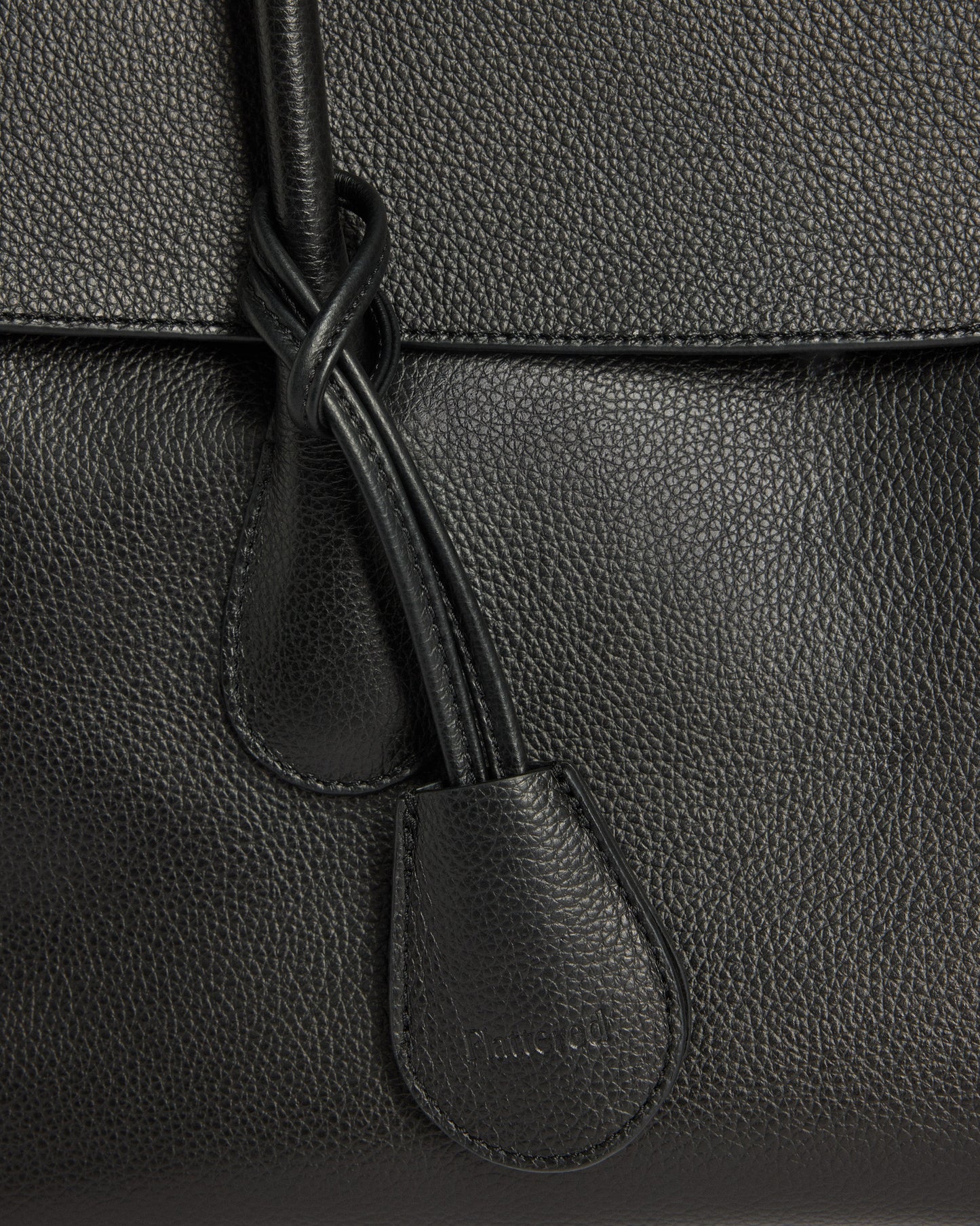 Lydia Tote Bag Grained Leather Black