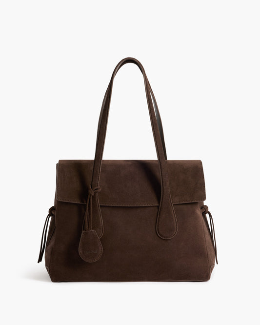 Lydia Tote Bag Suede Chocolate