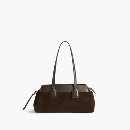 Greta Shoulder bag Suede Chocolate